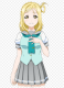 Mari Ohara Blonde Styled Cosplay Wig