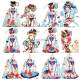 Circus Umi Nico Nozomi Kotori Honoka Hanayo Eli Rin Koizumi Cosplay Costume