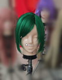 Tsukuyo Tama Green Styled Cosplay Wig