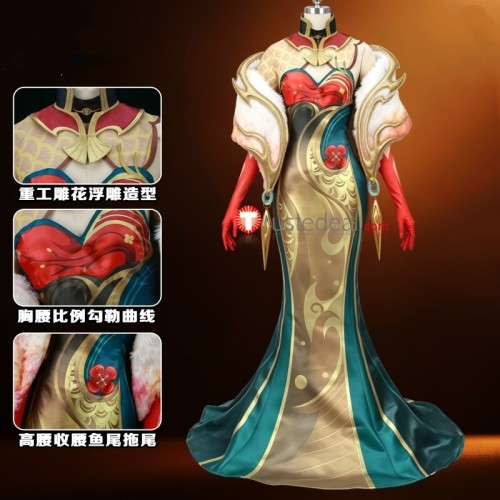 League of Legends LOL Lissandra Petals of Spring Cheongsam Cosplay Costume