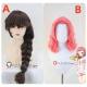 Girls und Panzer Rukuriri RoseHip Pink Brown Braid Styled Cosplay Wig