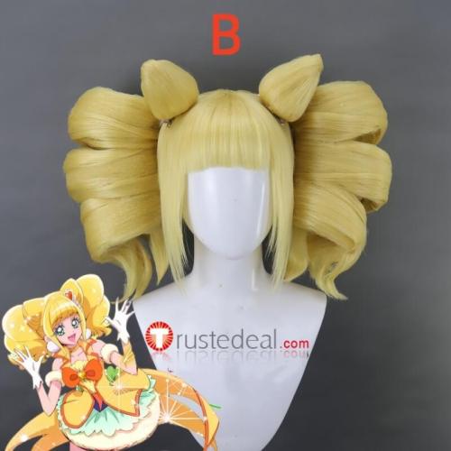 Commission Futari wa Pretty Cure Cure Black Cure Sparkle Blonde Brown Prestyled Cosplay Wig