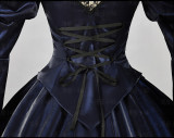 Blue Gothic Lolita Lace Cosplay Costume