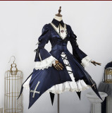 Blue Gothic Lolita Lace Cosplay Costume