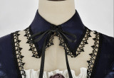 Blue Gothic Lolita Lace Cosplay Costume