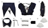 Blue Gothic Lolita Lace Cosplay Costume