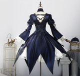 Blue Gothic Lolita Lace Cosplay Costume