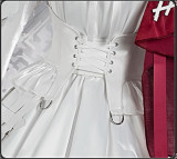 Arknights Amiya White Red Dress Cosplay Costume