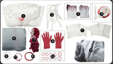 Arknights Amiya White Red Dress Cosplay Costume