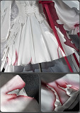 Arknights Amiya White Red Dress Cosplay Costume