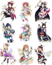 Chika Dia Riko Kanan Ruby Yoshiko You Mari Hanamaru Wonderland Cosplay Costume