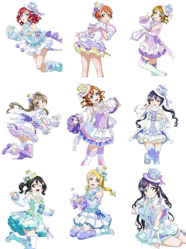 Kotori Maki Umi Nozomi Nico Eli Hanayo Rin Honoka u's White Snow Cosplay Costume