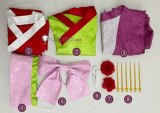 Ran Mao Geisha Purple Green Kimono Cosplay Costume
