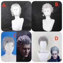 Devil May Cry 5 DMC5 Vergil Silver Styled Cosplay Wig