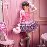Barbie Princess Academy Collab Pink Lolita Dress Costume Official