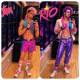 Commission Rio Jem Purple Pink Styled Cosplay Wig
