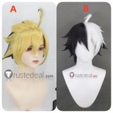 Under Night In-Birth Seth Hyde Kido Styled Black Blonde White Cosplay Wig