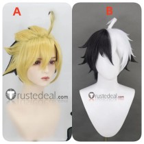Under Night In-Birth Seth Hyde Kido Styled Black Blonde White Cosplay Wig
