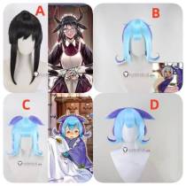 YuGiOh Laundry Dragonmaid House Dragonmaid Black Blue Purple Styled Cosplay Wig
