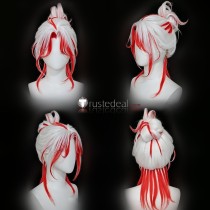 Commission JAKDU Shamans Blade Red White Styled Cosplay Wig