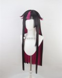 Commission Lilia Long Black Pink Styled Cosplay Wig 80cm