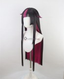 Commission Lilia Long Black Pink Styled Cosplay Wig 80cm