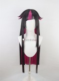Commission Lilia Long Black Pink Styled Cosplay Wig 80cm
