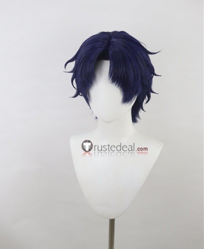 Blue Black Purple Styled Cosplay Wig