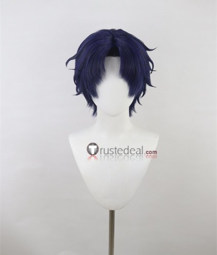 Blue Black Purple Styled Cosplay Wig