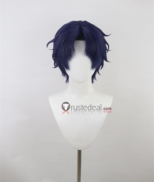 Blue Black Purple Styled Cosplay Wig