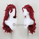 Commission Silver Brown Red Styled Cosplay Wig