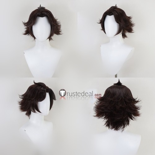 Lone wolf Styled Brown Black Cosplay Wig