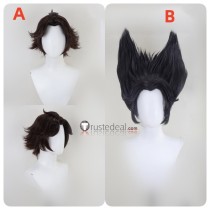 Lone wolf Styled Brown Black Cosplay Wig