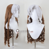 Commission Silver Brown Red Styled Cosplay Wig