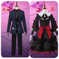 NEEDY GIRL OVERDOSE Nechika sama Michica Gokubara Gothic Black Red Holloween Cosplay Costume