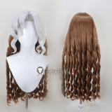 Commission Silver Brown Red Styled Cosplay Wig