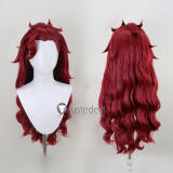 Commission Silver Brown Red Styled Cosplay Wig