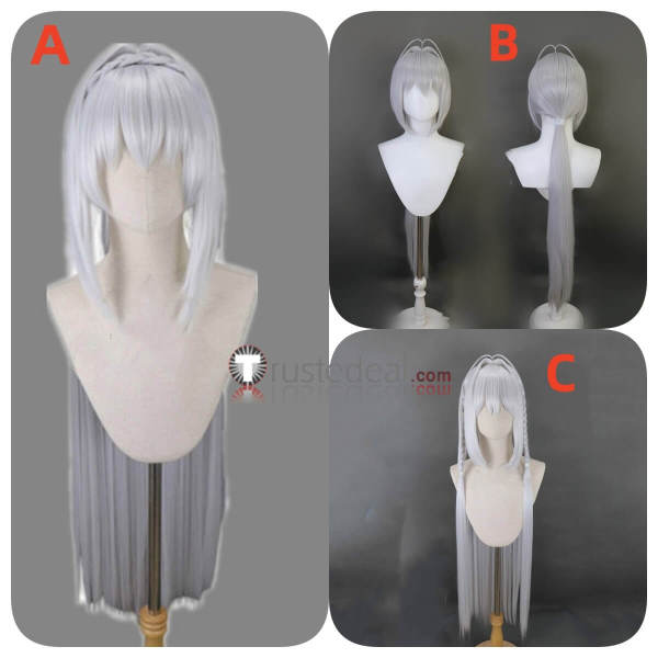 Luna Saika Sakurakouji Silver Styled Cosplay Wig