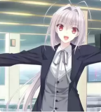 Luna Saika Sakurakouji Silver Styled Cosplay Wig
