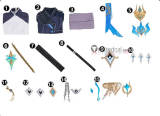 Genshin Impact Snezhnaya Lumine Aether New Outfit Cosplay Costume