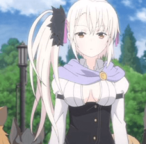 Unbreakable Machine-Doll Frey Silent Roar White Pink Ponytail Styled Cosplay Wig