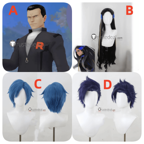 Geeta Giovanni Falkner Ethan Purple Black Blue Styled Cosplay Wig