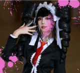 Celestia Ludenberg Black Cosplay Wig