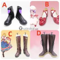 Alice Margatroid Komeiji Koishi Remilia Red Brown Cosplay Boots Shoes