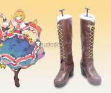 Alice Margatroid Komeiji Koishi Remilia Red Brown Cosplay Boots Shoes