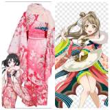Kotori Nico Pink Kimono Cosplay Costume