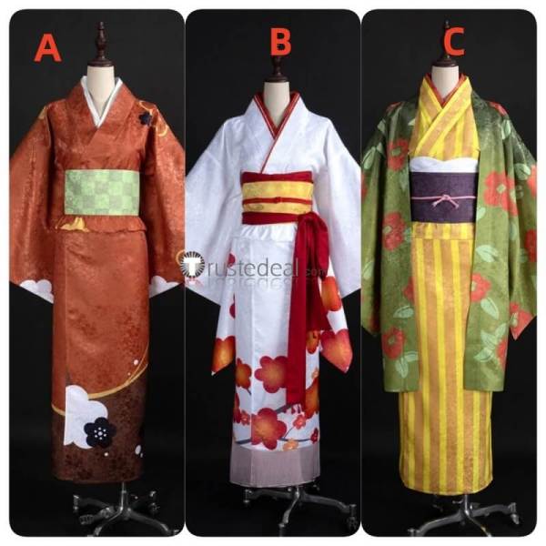 Nanami Kimono Yukata Cosplay Costumes