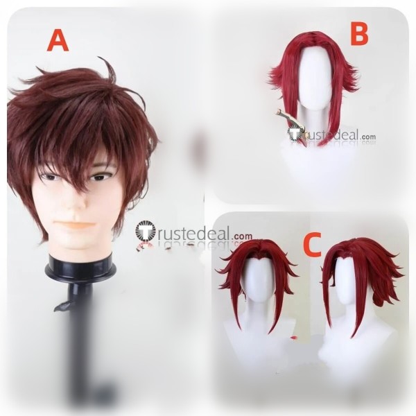 Brown Red Styled Red Cosplay Wig