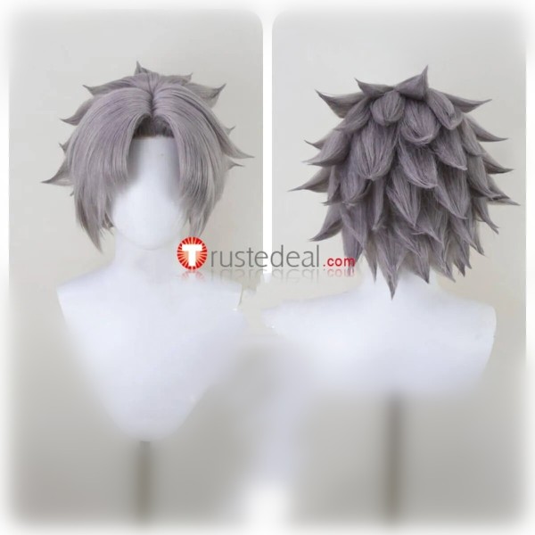Silver White Gray Styled Cosplay Wig