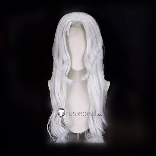Silver White Curly Styled Cosplay Wig 60cm
